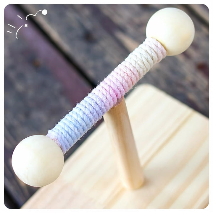 🐦Wooden Rocking Bird Perch – Natural Balance Playground for Small Birds