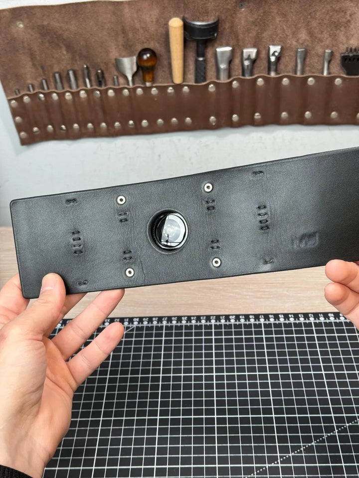 Vintage Cuff Watch Band with Protective Flap – Handmade Strap for Apple Watch