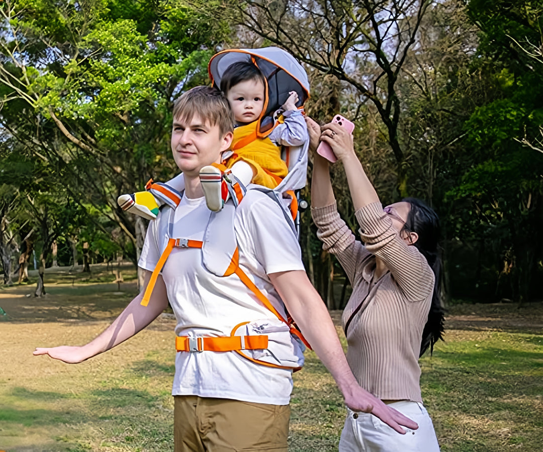 👨‍👩‍👧Outdoor Shoulder Child Carrier with Supportive Seat