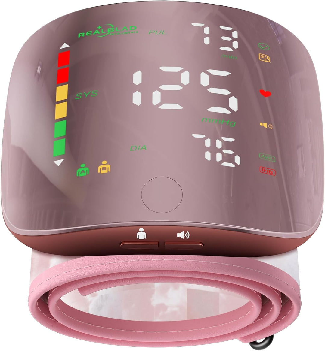 Smart Wrist Blood Pressure Monitor – Portable Digital BP & Pulse Tracker for Easy Home Health Monitoring