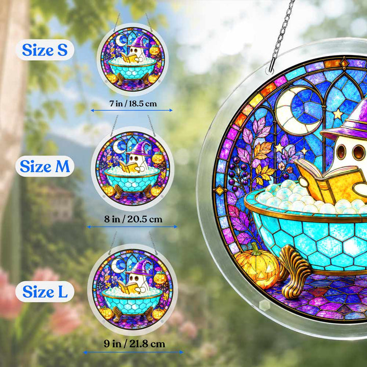 Acrylic Jigsaw Puzzle Suncatcher - Bathing Ghost