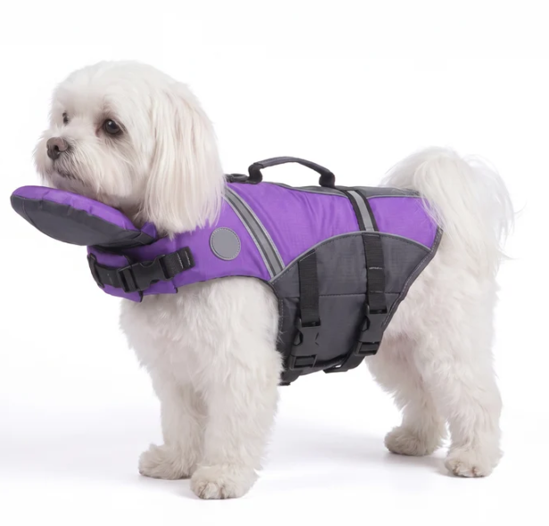 🐶 Adjustable Dog Life Jacket with Rescue Handle