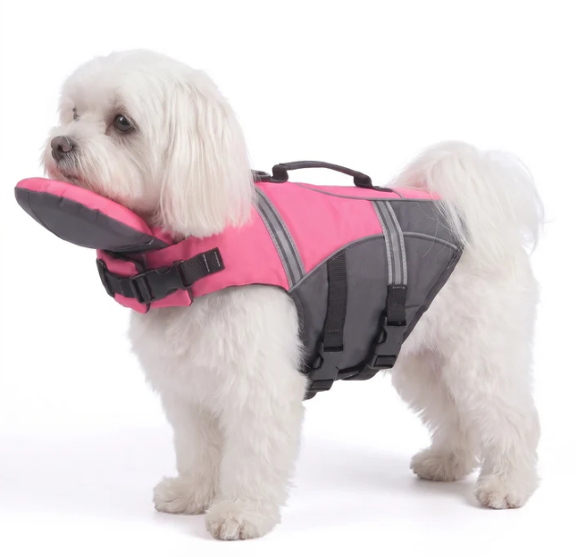 🐶 Adjustable Dog Life Jacket with Rescue Handle