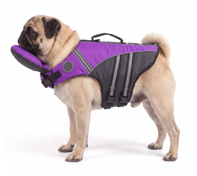 🐶 Adjustable Dog Life Jacket with Rescue Handle