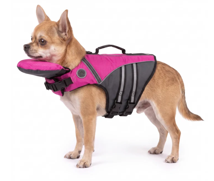 🐶 Adjustable Dog Life Jacket with Rescue Handle