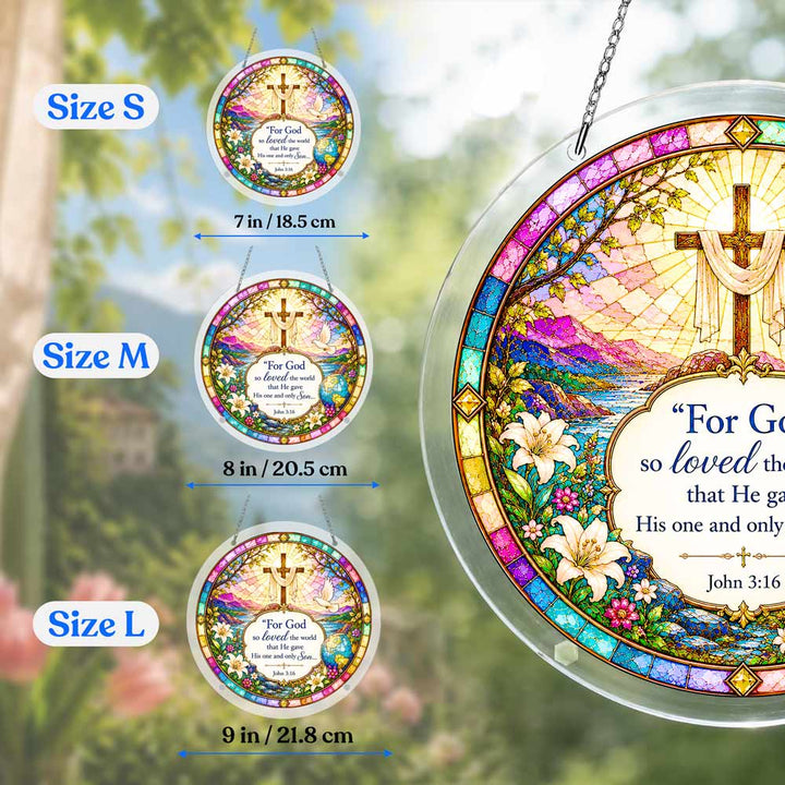 Acrylic Jigsaw Puzzle Suncatcher - John 3:16
