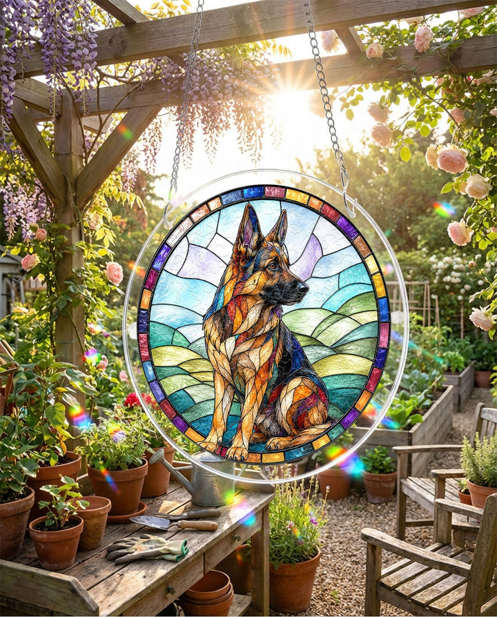 Acrylic Jigsaw Puzzle Suncatcher - German Shepherd