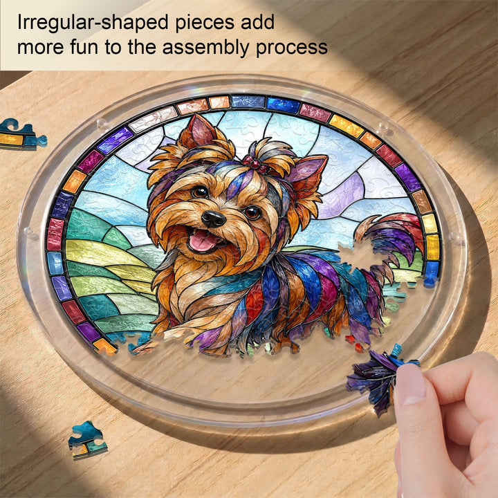 Acrylic Jigsaw Puzzle Suncatcher - Yorkshire Terrier