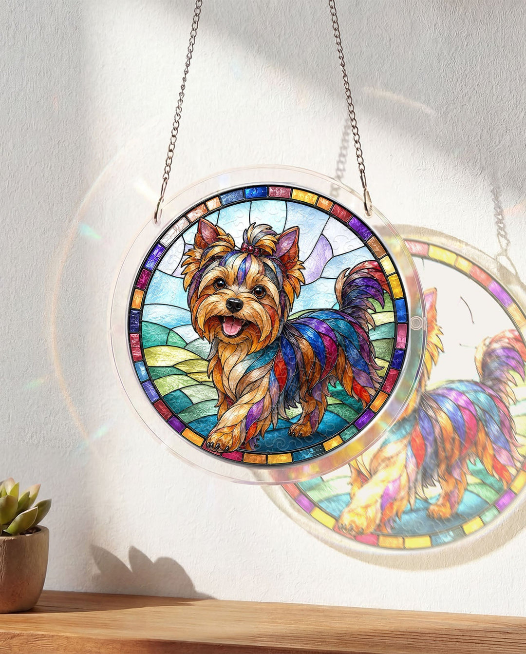 Acrylic Jigsaw Puzzle Suncatcher - Yorkshire Terrier