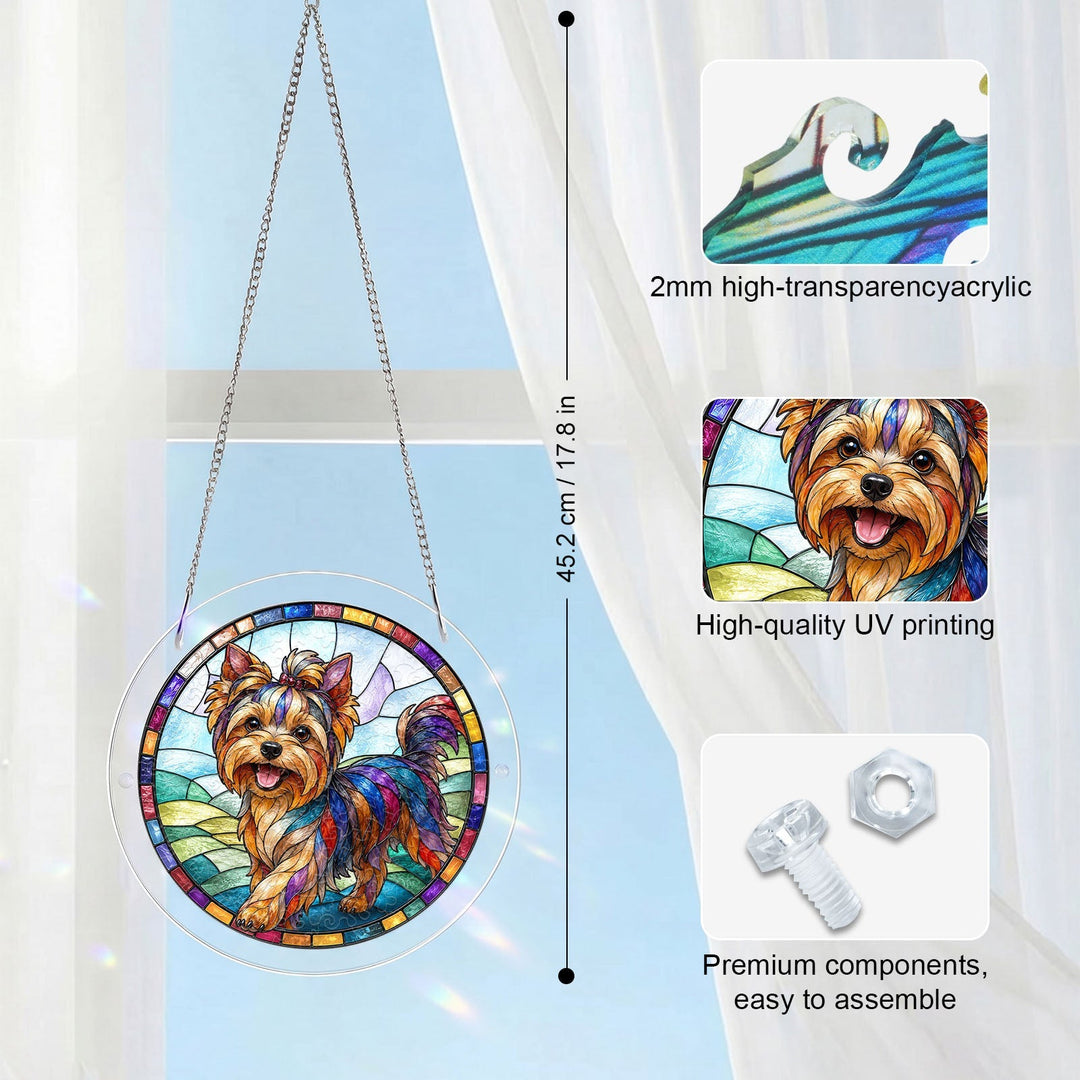 Acrylic Jigsaw Puzzle Suncatcher - Yorkshire Terrier