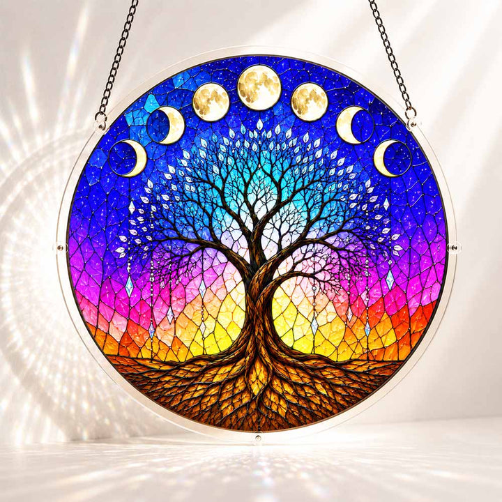 Acrylic Jigsaw Puzzle Suncatcher - Moonlit Tree