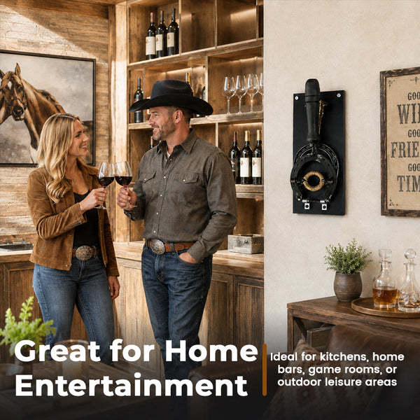Wall-Mounted Horseshoe Bottle Opener