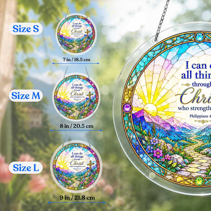 Acrylic Jigsaw Puzzle Suncatcher - Philippians 4:13