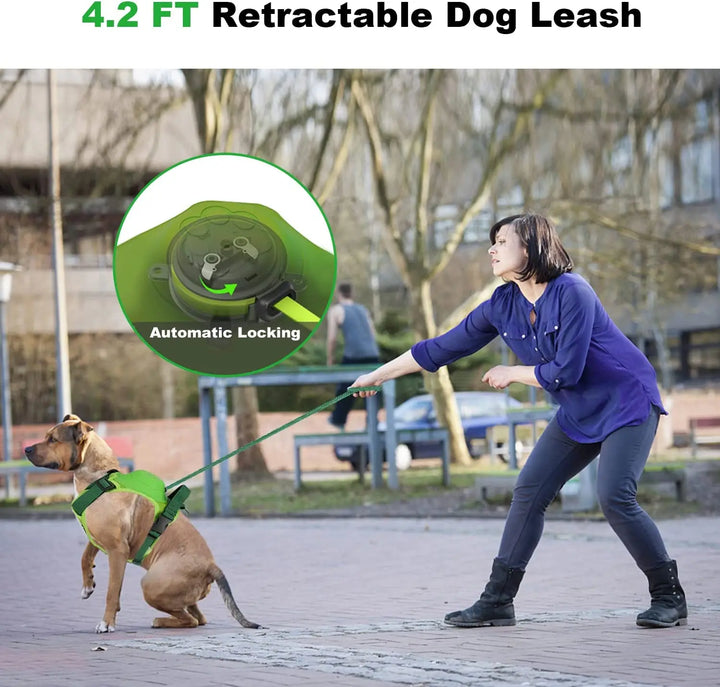 Adjustable Dog Harness with Retractable Leash