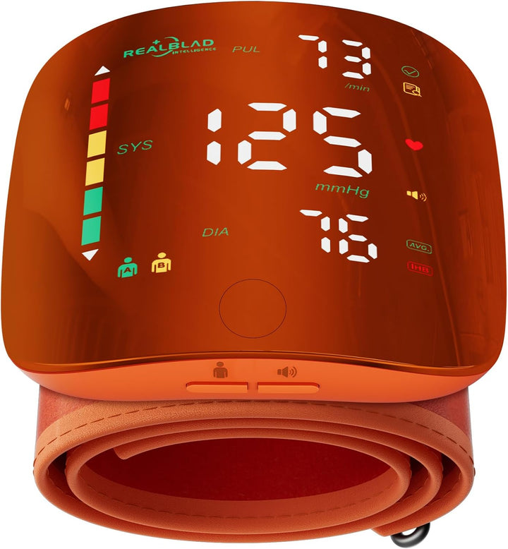 Smart Wrist Blood Pressure Monitor – Portable Digital BP & Pulse Tracker for Easy Home Health Monitoring