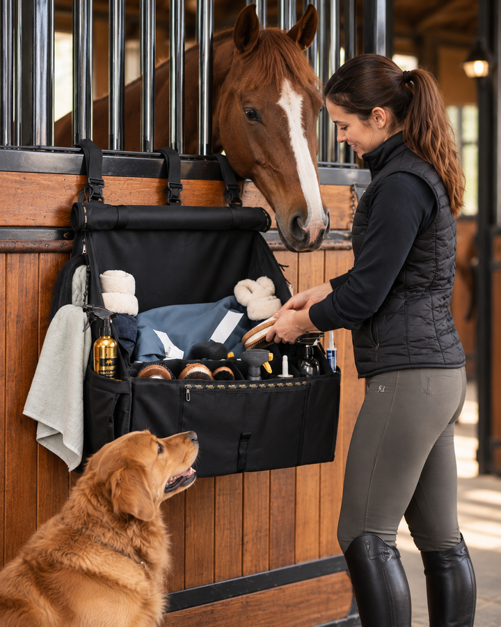 Equestrian Hanging Grooming Organizer Bag
