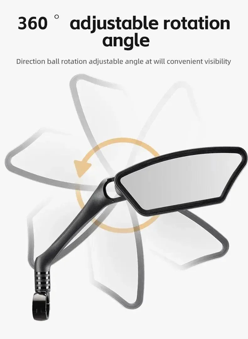 Convex Rearview Mirror for Bicycle Handlebars