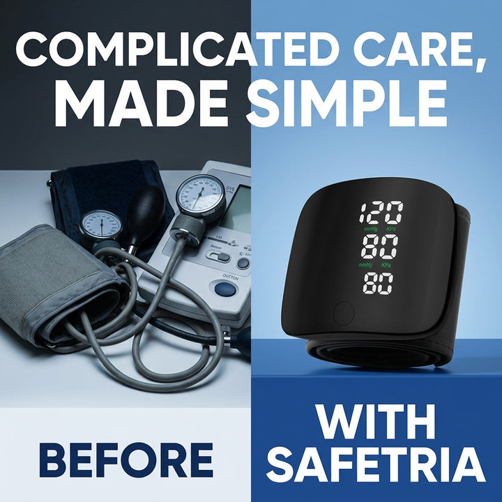 Smart Wrist Blood Pressure Monitor – Portable Digital BP & Pulse Tracker for Easy Home Health Monitoring