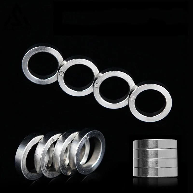 Stainless Steel Fidget Ring – Compact Handheld Stress Relief Toy