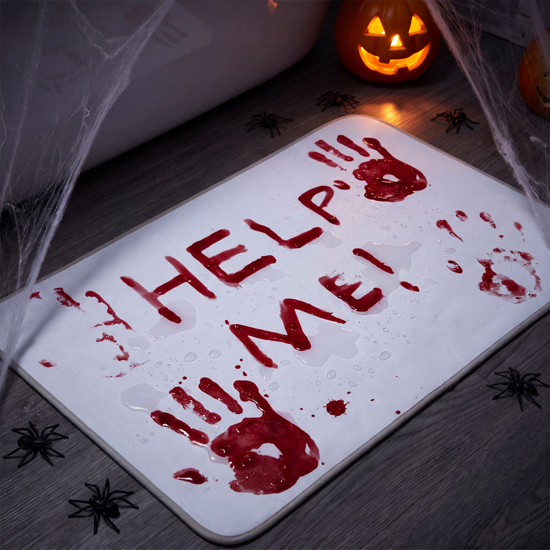 🩸Color-Changing Bloody Footprint Bath Mat – Spooky Halloween Bathroom Decor