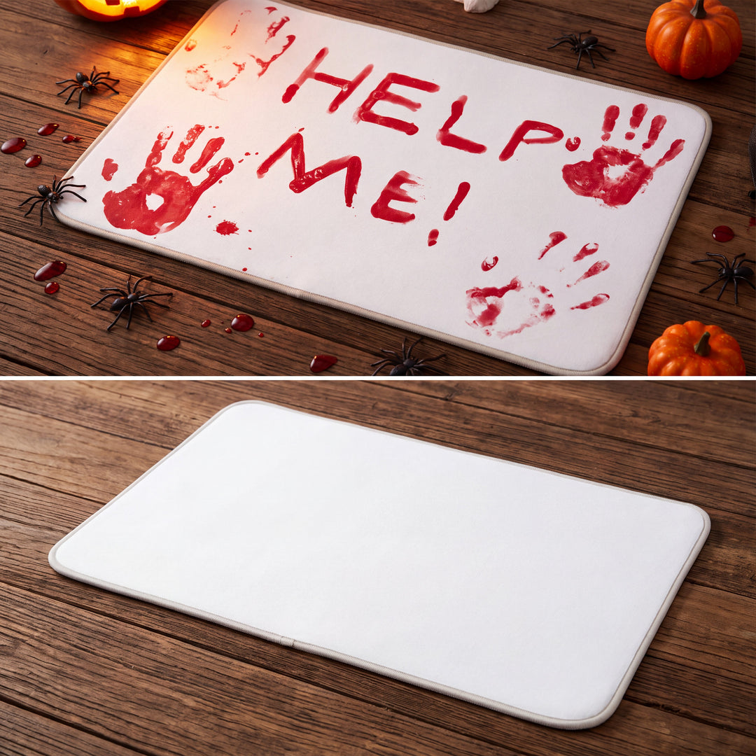 🩸Color-Changing Bloody Footprint Bath Mat – Spooky Halloween Bathroom Decor