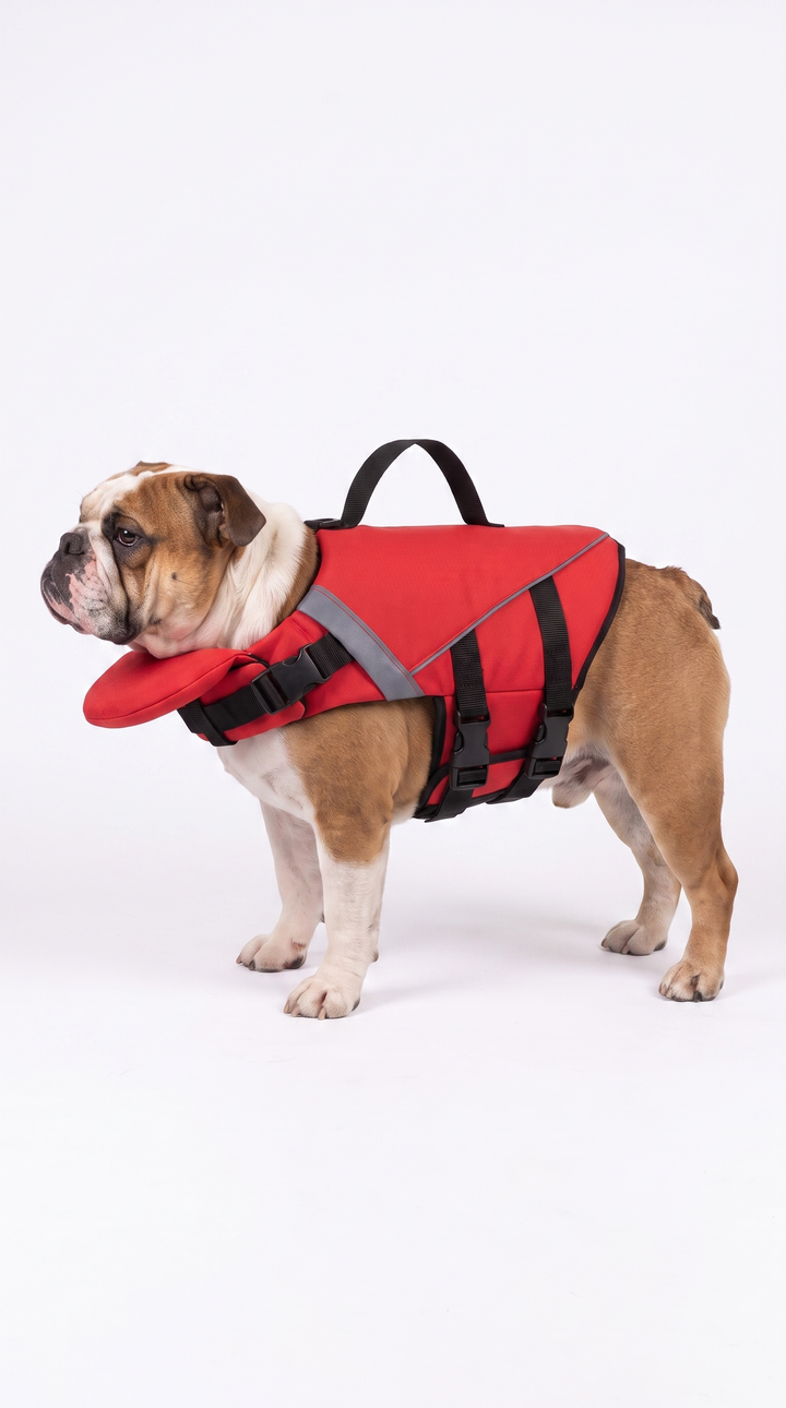 🐶 Adjustable Dog Life Jacket with Rescue Handle