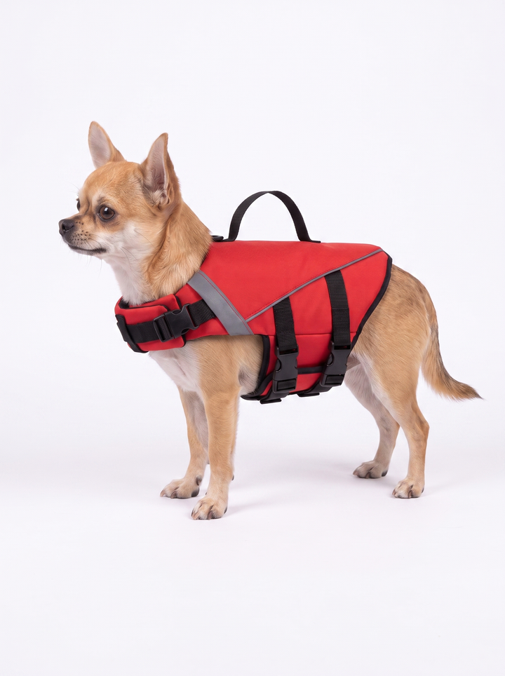 🐶 Adjustable Dog Life Jacket with Rescue Handle